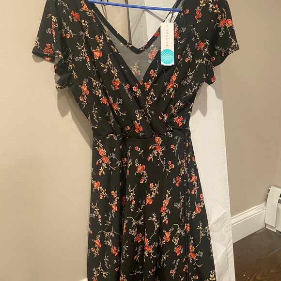 Kaileigh -wrap knit dress/ black - Picture 3 of 5